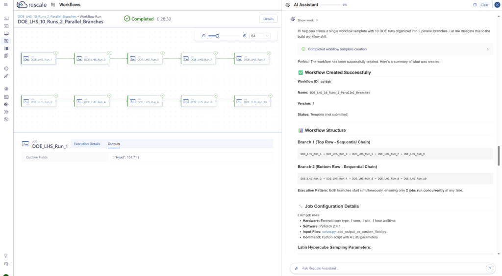 DOE workflow template