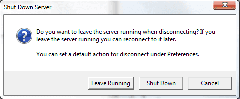 COMSOL Server Disconnect/Shut-Down