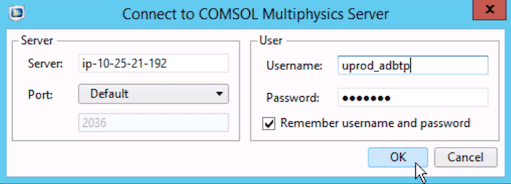 COMSOL Rescale Desktop Client Connect