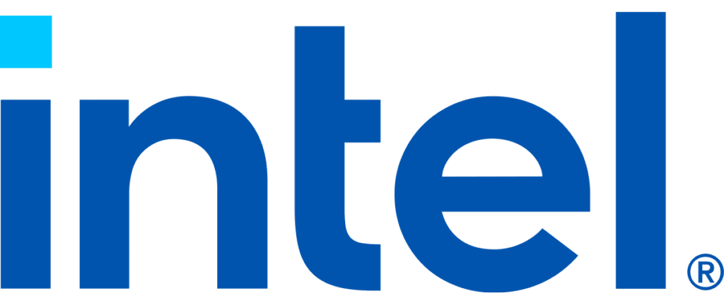 intel logo blue
