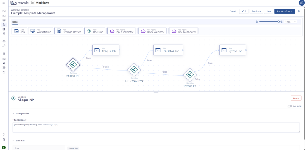 workflows template admin management